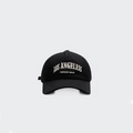 Vintage black baseball cap with Los Angeles embroidery and washed retro finish - Adjustable / Washed Black