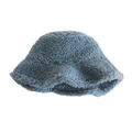 Winter bucket hat in soft blue lambswool fabric with thick plush lining for warmth - Adult One Size 58-60cm / Blue