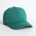 Classic dark green twill cotton baseball cap with six-panel design and curved brim - One Size / Dark Green