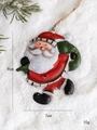 Ciondolo Babbo Natale vintage in metallo con finitura rustica per l'albero di Natale - Stile A