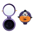 Spazzola per capelli pieghevole Halloween con specchio e decorazioni di zucca e fantasma - Pettine con Specchio Pieghevole / Viola