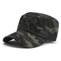 Gorra militar de camuflaje para hombre con tejido ripstop y ojales metálicos de ventilación - Adulto / Camuflaje de Noche Oscura (2#)