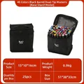 Lot de 48 marqueurs à double pointe avec sac de transport noir et base stable - 48 Couleurs (Modèle avec Base)