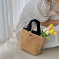 Black Straw Bag