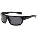 Gafas de sol de ciclismo polarizadas con montura negra mate y lentes deportivas - Negro Mate/Gris