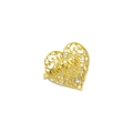 Rond de serviette cœur évidé doré avec strass brillants pour table chic - Style 17-Cœur Creux Doré avec Diamants Incrustés