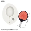 Siliconen mal voor tafeltennisbatje met doe-het-zelf harsvoorbeeld en afmetingen - Stijl 1 / Grijs