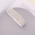 Modisches fünfreihiges Strass-Armband in Silber für Damen mit funkelnden Kristallen - 5-lagiger Stil
