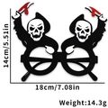 Halloween reaper party glasses with bloody scythes, 18x14cm size, lightweight plastic - Axe Skeleton Reaper