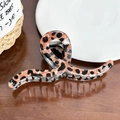 Pinza per capelli a forma di serpente con motivo tartarugato e stampa leopardata - Clip a nastro-11.6cm