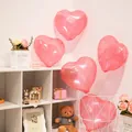 10-piece pack of 18-inch heart-shaped crystal pink foil balloons for romantic decoration - 18 Inch Crystal Pink Heart (10PCS)
