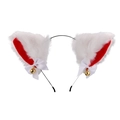 White Fur Red Inner White Bow