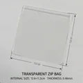 Transparent 13x13cm PVC jewelry bag with 48-silk thickness and zip-lock seal - 48 Mil / 13x13cm / Clear