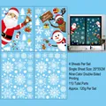 Christmas window stickers set with 110 double-sided Santa Claus and snowflake decals - 4 Sheets Set (110 Pcs) Santa & Snowflake / 25*35cm