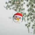 Mini decorazione di Babbo Natale in feltro di lana per albero di Natale con corda di iuta - Pallina di Feltro Babbo Natale Verde