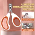 Orange Krallenschere mit 2mm und 3mm Löchern für mittelgroße Hunde und Katzen - Doppeloch Modell / Weiß und Orange