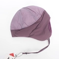 Winter thermal trapper hat with purple fleece lining and adjustable chin strap for outdoors - Adult Purple Patchwork (E)