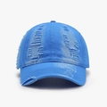 Gorra de béisbol azul cielo con efecto desgastado, detalles vintage y corona suave - Ajustable / Azul cielo