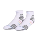 Calze sportive bianche da uomo con trama grigia e accenti a strisce colorate - Taglia Unica (39-44) / Bianco Blu