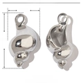 Detailed size view of a 35mm silver conch pendant in stainless steel with weight info - Conch (YE279)