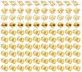 120PCS variety pack of golden hair braid rings and leaf dreadlock cuffs set - 100PCS (Boxed) / Gold