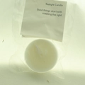 Single pack of white tea light candles in transparent bag with white paper label - White (Rose)