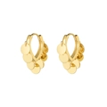 Boucles d'oreilles créoles dorées avec paillettes métalliques rondes superposées - E195E / Or - Style Paillettes