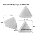 Triangle silicone resin mold set for geometric storage box with lid 102x90x75mm - Triangle Storage Box Mold with Lid J-280