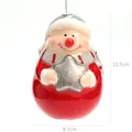Mini-Weihnachtsschneemann-Anhänger mit rot gestreiftem Schal und silbernem Stern - Schneemann
