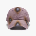 Lilac tie-dye baseball cap with vintage distressed diamond patterns and curved brim - Rose Red