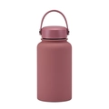 Insulated 650ml stainless steel sport water bottle in matte dusty pink with handle - Smoky Pink