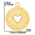 Detailed view of 18k gold heart pendant with dimensions 1.8cm by 1.5cm and 0.9g weight - Gold Color Pendant