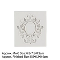 White Baroque relief silicone mold for fondant DIY cake decoration borders 17-117 - Number 2 / Gray