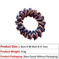 Detail view of 4cm gradient telephone wire hair tie with 4.3g weight and size parameters - 5# Three-Strand Gradient Hair Tie