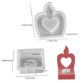 DIY silicone candle holder mold with heart cutout design and base plate for resin - Heart Plate + Square Base