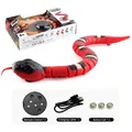 Set serpente corallo telecomandato con caricatore USB e batterie in rosso e nero - Serpente a Sonagli RC Rosso e Nero (218B-6B)