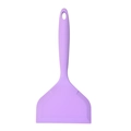 Spatule tamagoyaki en silicone violet avec tête large plate et trou de suspension - Violet