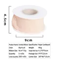 Apricot linen ruffled ribbon for bouquet wrapping, 4.5cm wide and 10 yards roll - 4cm Cardboard Roll / Apricot
