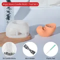 Silikonform-Set für Kerzen im Würmer-Design mit Dochten und Werkzeug-Zubehör - Unregelmäßige Wurmform + Werkzeugset 1