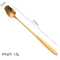 Golden long handle rose flower spoon made of stainless steel for coffee and honey - 172mm Rose Spoon / Gold