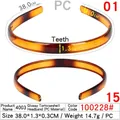 Glossy dark brown tortoiseshell PC plastic headband with anti-slip inner teeth - 4003 Glossy Tortoiseshell - PC