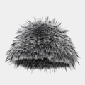 Sombrero de pescador de piel sintética en gris y negro para el calor invernal - Talla única / Gris