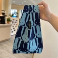 Knitted mini tote bag with blue rabbit pattern and thick woven texture for daily use - Blue Rabbit