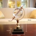 Globo de cristal nórdico con soporte de metal y base negra, objeto decorativo de 30cm - C31-AH Estilo de Bola de Cristal / Bola de Cristal Transparente Soporte Dorado Base Negra