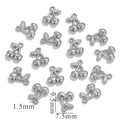 Polished silver cherry pendants made of stainless steel for DIY jewelry making - Small Cherry / Silver