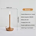 Minimalist bronze cordless lamp made of iron and acrylic with 1500mAh battery - Bronze