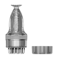 Applicateur de cuir chevelu 10ml avec billes en métal et échelle pour sérum capillaire - 9-Aiguilles Grande Capacité 10ml / Noir Transparent
