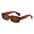 Vintage small square tortoise shell sunglasses with thick brown frames and gold rivets - Tortoise Shell Frame