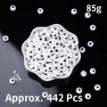 DIY black and white 0.7cm resin eyeball beads for cupcake decoration and crafts - Mini White Eye Decorative Candy (85g)