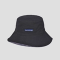 Détail d'un bob noir avec étiquette Senorita bleue et doublure intérieure à carreaux - M (56-58cm) / Noir